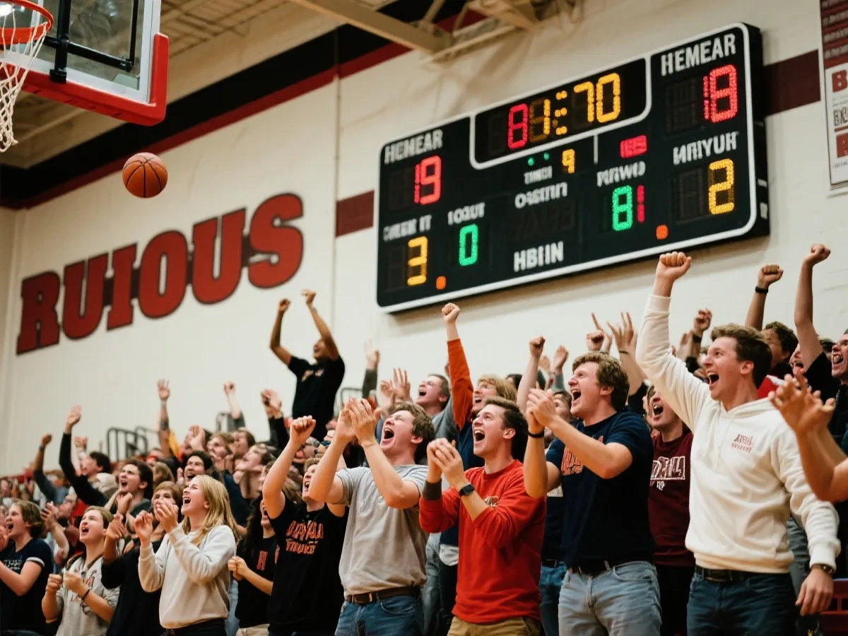 现场氛围与比分看板
